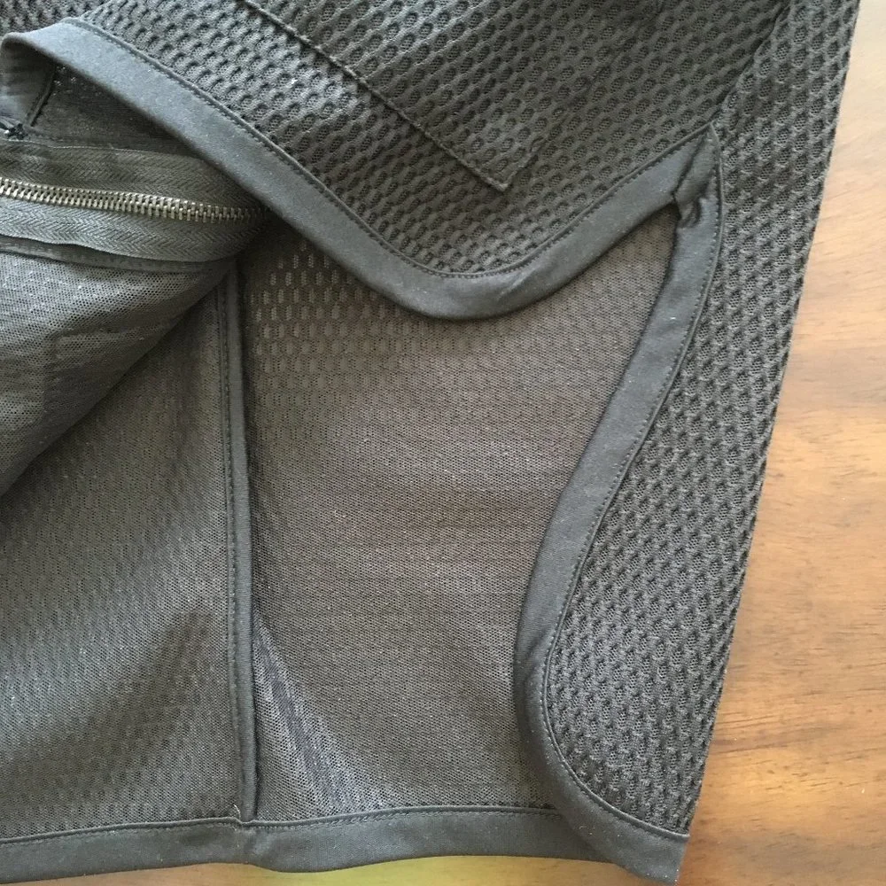 Zara Black Long Mesh Sport Hooded Jacket High Low - Picture 8 of 11